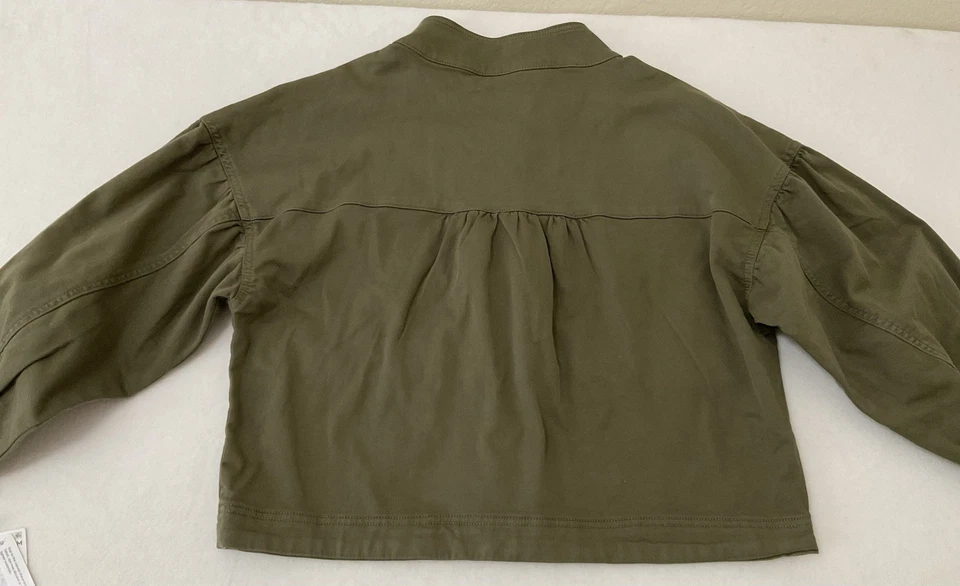 Ejército Caslon. Utilidad Botón Completo 98% Algodón Ejército Oliva W M Foto 4 de 4