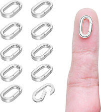 10Pcs Oval Clasp Carabiner Necklace Clasp Closures Jewelry Making Brass Spring