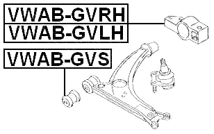 Front Bushing, Front Control Arm Fits Skoda 1K0407151BB, 1K0407151BE, 1K0407151B - Picture 9 of 13