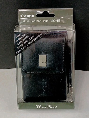 Canon PSC-55 Deluxe Leather Case for PowerShot Cameras-NEW/SEALED