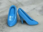 Vintage *Barbie* Shoes ~Blue Pumps~ 80's Classic High Heels, Indonesia