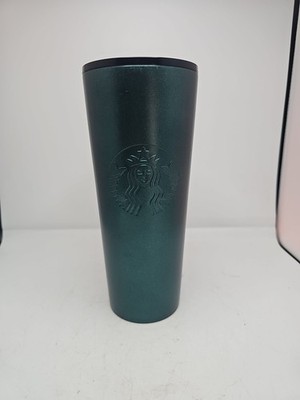 Starbucks Stainless Steel 24oz Tumbler Dark Green Embossed Logo Travel Mug 2020 