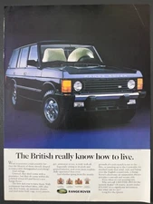 1994 PRINT AD Land Rover - Range Rover "The British really know how to Live"