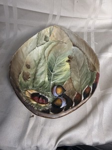 Nippon Hand Painted Blow-out Porcelain Bowl Raised Relief 