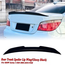 Gloss Black Rear Trunk Spoiler Lip Roof Wing For BMW 5 Series E60 2004-10 05 06