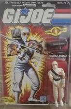 Rare 1986 Hasbro G.I Joe Cobra Storm Shadow  Cobra Ninja  36 Back Vintage MOC