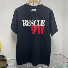 Vintage 80s 90s Rescue 911 T-shirt Single Stitch Size Medium Made In USA