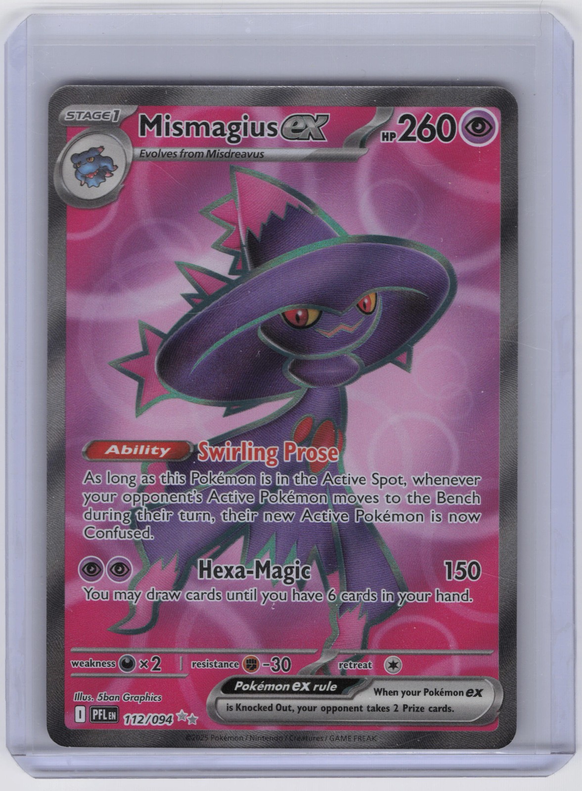 Mismagius ex - Ultra Rare ME02: Phantasmal Flames 112/094 NM