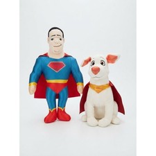 DC League of Super-Pets Superman and Krypto Plush Stuffed Animal Set of 2