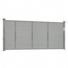 Retractable Mesh Gate 34 Inch Tall up to 110 Inch Wide in Grey or White