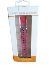 WithIt - Woven Nylon Watch Band Replacement for Fitbit Inspire/Inspire HR PINK