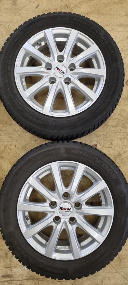 4x Winterkompletträder Platin Alufelgen 6Jx15H2 LK 5x112 ET45 KBA49567 - Bild 3 von 4