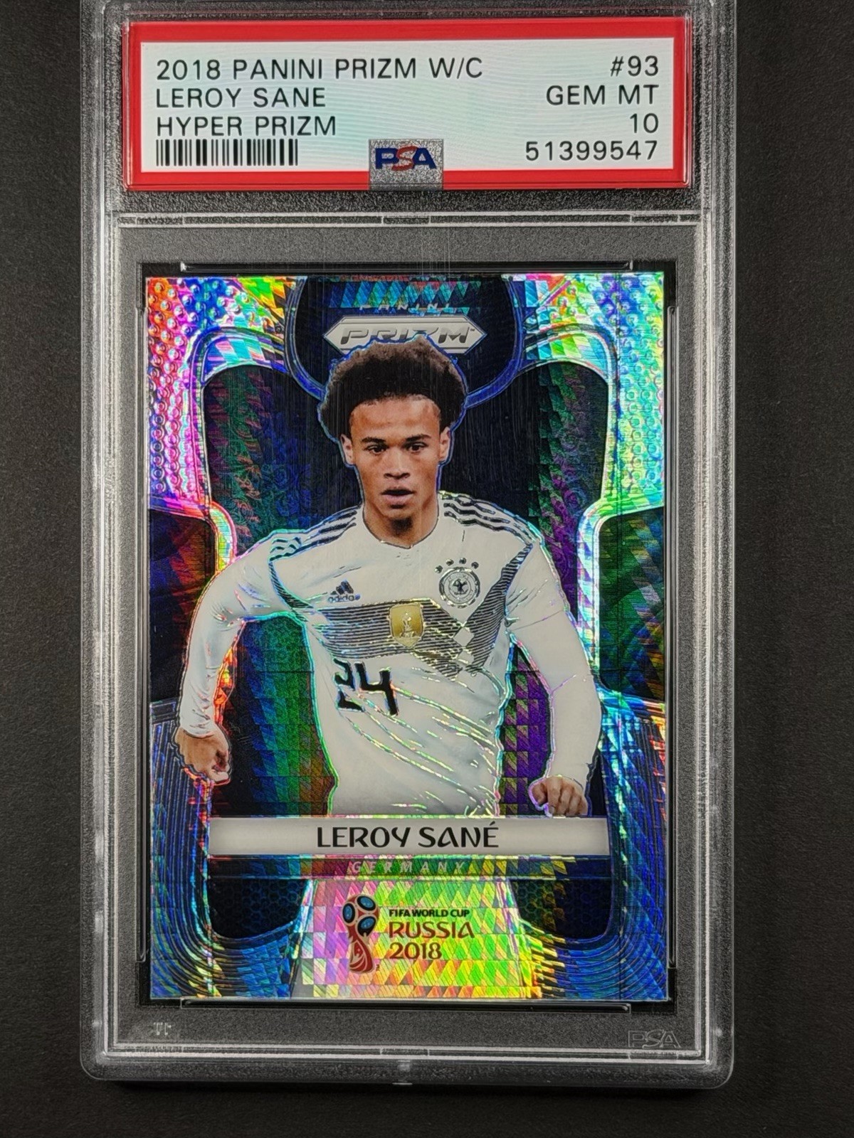 2018 Prizm #93 Leroy Sane Hyper Prizm PSA 10 Germany POP 6