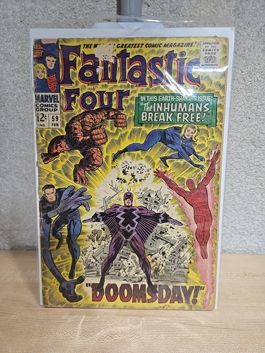 VTG Fantastic Four #59 1967 Marvel Comics  Doctor Doom Silver Surfer Thing POOR*