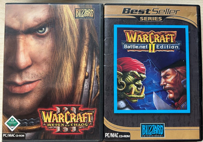 Warcraft 3 Reign of Chaos + World of Warcraft 2 Battle.net Edition sehr guter Zu