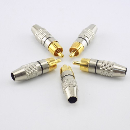 5/10pcs RCA Male Connector Plug Audio Video Phono Cable Adapter Coupler for CCTV - Picture 8 of 9