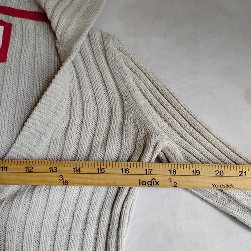 Aeropostale Sweater Small Cardigan Ribbed Knit Slim Fit Hooded Vintage Y2K - Picture 8 of 15