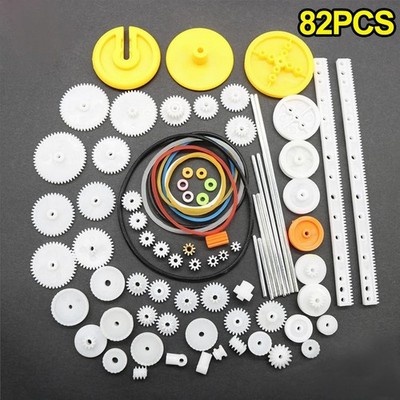 82PCS Plastic Gear Kit for RC Toy Car Robot DIY