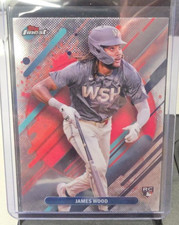 2025 Topps Finest - Rare Refractor - #300 James Wood (RC)