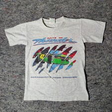Vintage 1994 Days of Thunder Kings Dominion T Shirt Kids Medium Gray 90s Racing