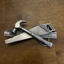 Vintage 1981 Pewter Belt Buckle Tools Great American Buckle Co Serial 851