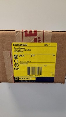 Square D EDB34030 Circuit Breaker *NIB*