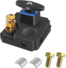 Car Battery Disconnect Switches, 12V/24V Heavy Duty Top Post Black 