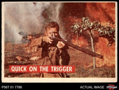 1956 Topps Davy Crockett Green Back #15 Quick on the Trigger  4 - VG/EX