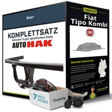 Für FIAT Tipo Kombi Typ 356 Anhängerkupplung starr +eSatz 13pol 09.2016- NEU