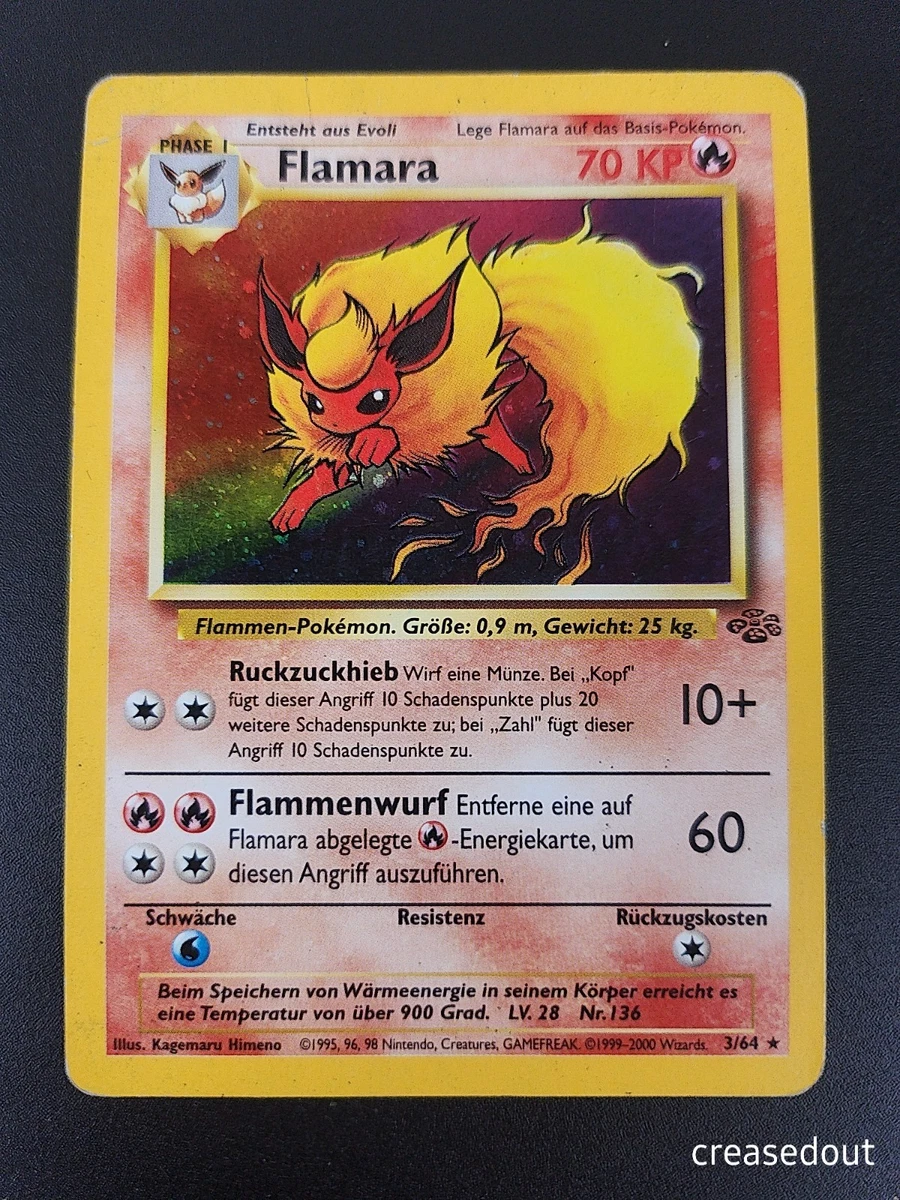 Flareon Pokémon TCG Jungle Individual Collectible Card Game Cards