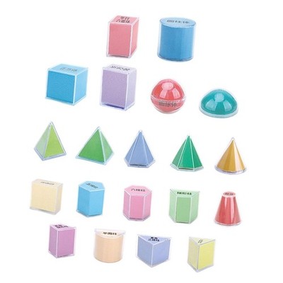 20 Stck. 3D Formen Geometrische Körper Symmetrie für Vorschule Grundschule Klassenzimmer