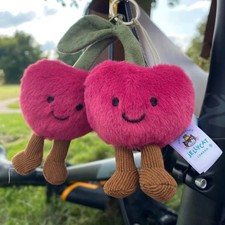 Share Jellycat Amuseables Cherries Bag Charm Key Chain Plush Cute Gift New wit