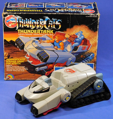 VINTAGE THUNDERCATS THUNDERTANK 1985 COMPLETE WITH BOX LJN BROKEN HINGE