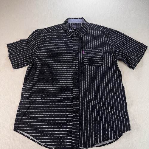 Mishka MNWKA NYC Black Sz Large Short Sleeve Button Shirt Skeleton Bones