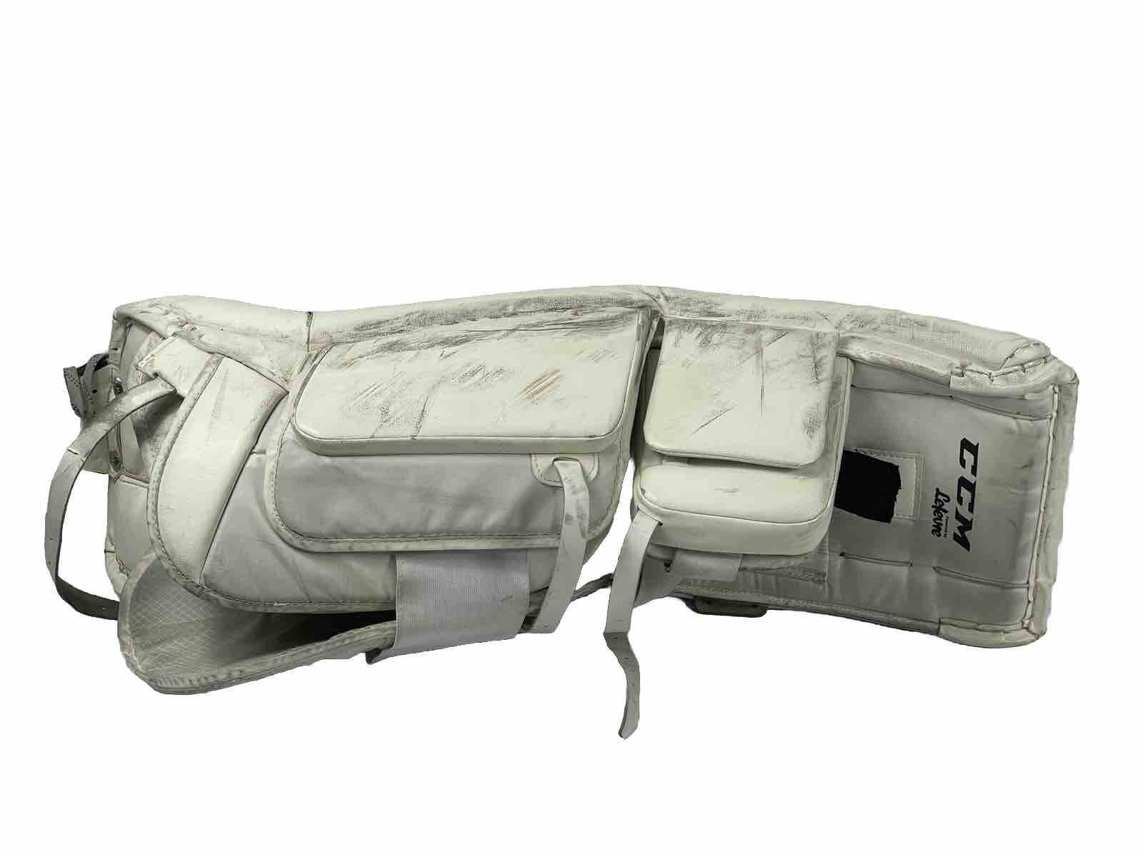 CCM 32+1 Lefevre Premier R1.9 Goalie Leg Pad Pant Leg with Straps GUC Yellow