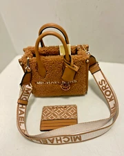 Michael Kors Mirella XS Crossbody Bag Shoulder Purse Handbag +  Flat Card Wallet