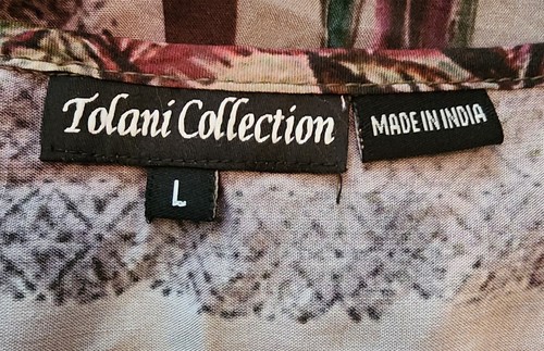 Tolani Collection Womens Blouse L Floral Long Sleeve Pullover keyhole neckline - Bild 6 von 10
