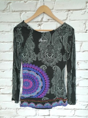 Camicia da donna Desigual camicia top camicia a maniche lunghe taglia M visco... - Foto 2 di 6