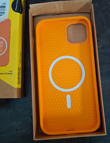 RhinoShield SolidSuit Handyhülle für Apple iPhone 15 Plus MagSafe Orange mit Kabel - Bild 3 von 9