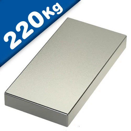 Quadermagnet / Magnetquader  80 x  40 x 20mm Neodym N52, Nickel -  220 kg - Bild 2 von 3