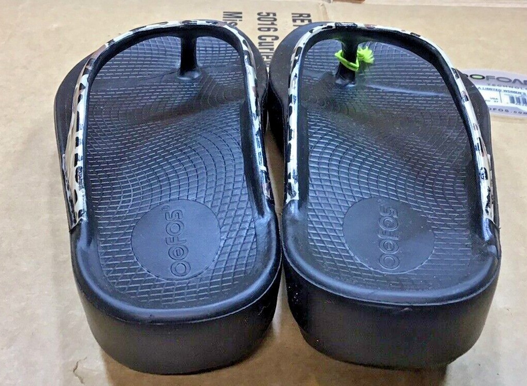 Oofos OOlala Limited Womens - Leopard Flip Flop 11 for sale