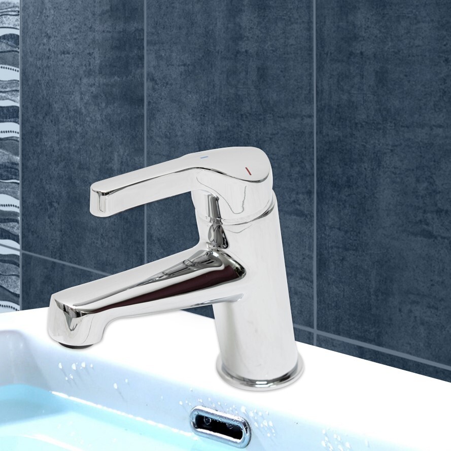 Mitigeur lavabo anti gaspillage en laiton chrome contre les factures d'eau élevées