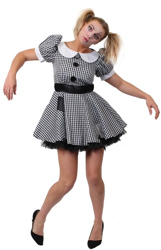 DISFRAZ MUÑECA TRAPO ROTO ZOMBI ATERRADOR ADULTOS NIÑOS MIEDO HALLOWEEN DISFRAZ - Imagen 6 de 8