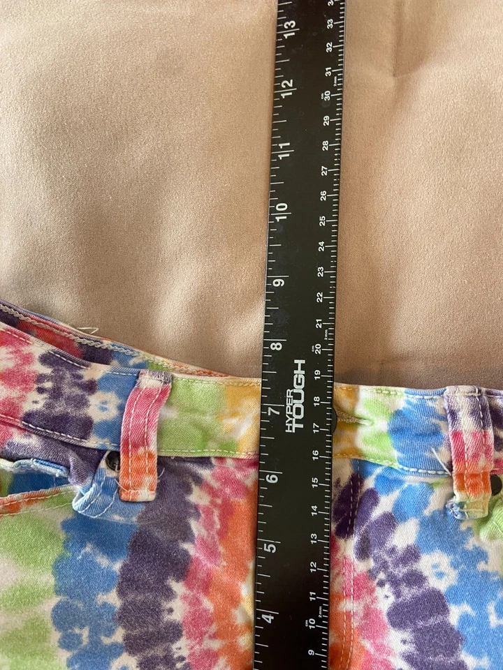 Pantalones Cortos Joe's Jeans Niñas Multicolor Tie Dye Tire Bajo Denim Jean Corte Talla 16 Foto 4 de 4