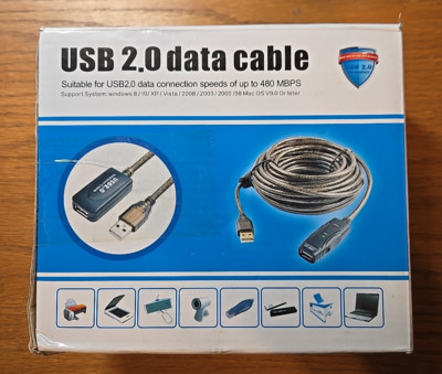 20M USB 2.0 Extension Cable Male to Female Active Repeater USB Adapter 65'