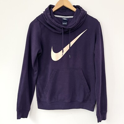 Purple Nike Womens Cowl Neck Long Sleeve Hoodie Nike Sweatshirt