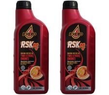 OLIO PER MISCELA DA COMPETIZIONE MOTO KART 2T SINTETICO RICINATO - 2 LT LITRI