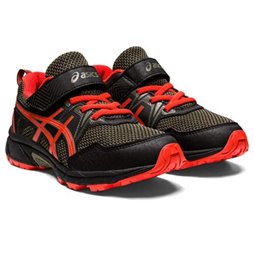 ASICS Kid's PRE Venture 8 Pre-School Running Shoes, K10, Black/Cherry Tomato - Picture 9 of 9