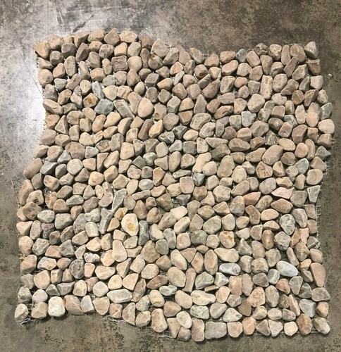 12x12 Tile Taupe Micro Pebble Shower Remodel Stone About 3x3 SAMPLE PIECE TS-12 - Picture 6 of 7