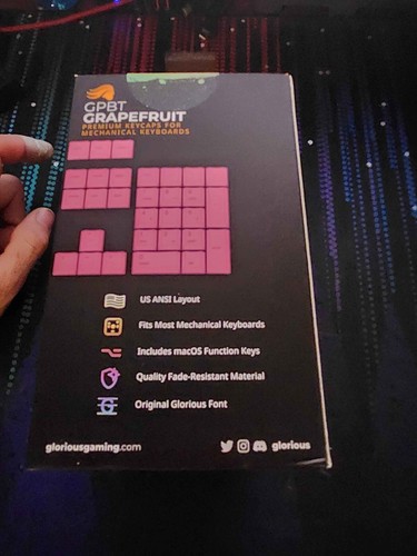 Grapefruit GPBT Keycap Set (Pink&Yellow) 143 Premium Key Caps Brand New Unopened - Picture 8 of 8